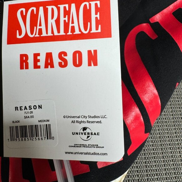 Scarface Hoodie Money Power Respect Graphic Black Reason M - Picture 8 of 9